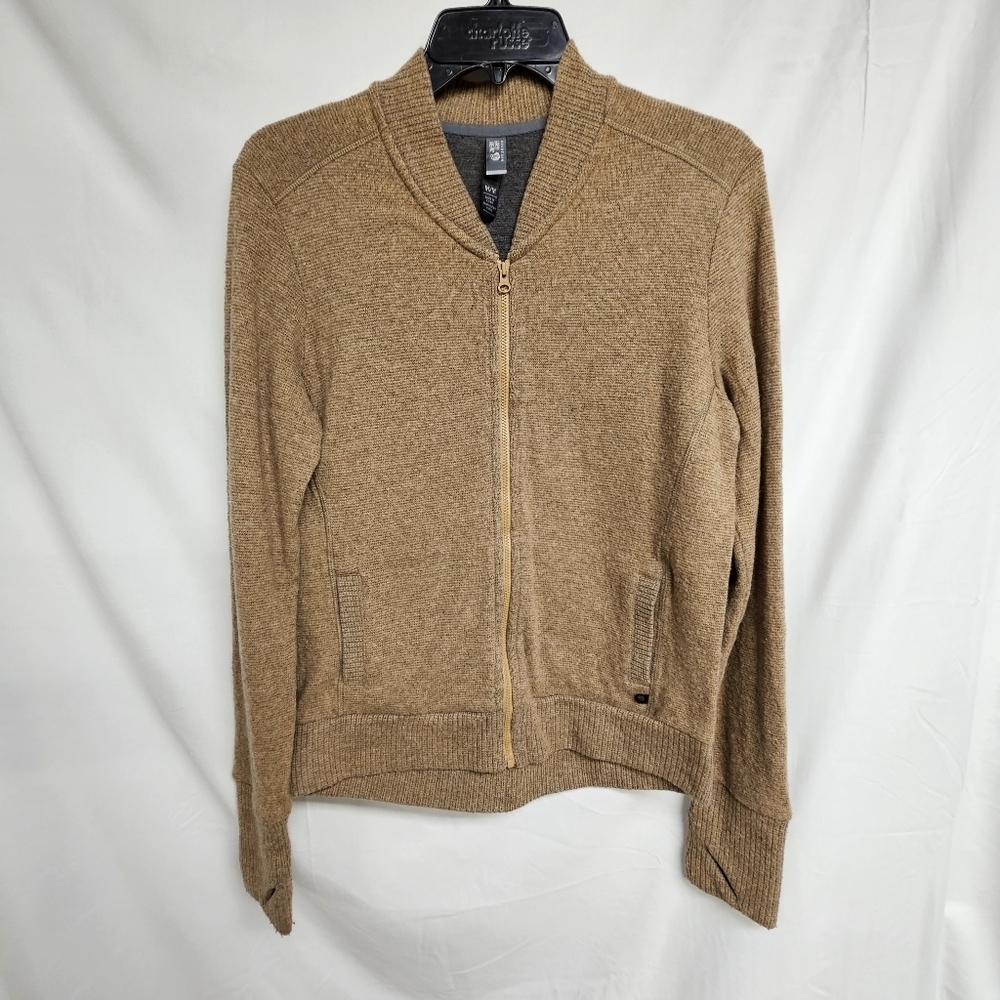 Mountain Hardwear Sweater Womens Extra Medium Brown Wool Blend Gorpcore Jacket
